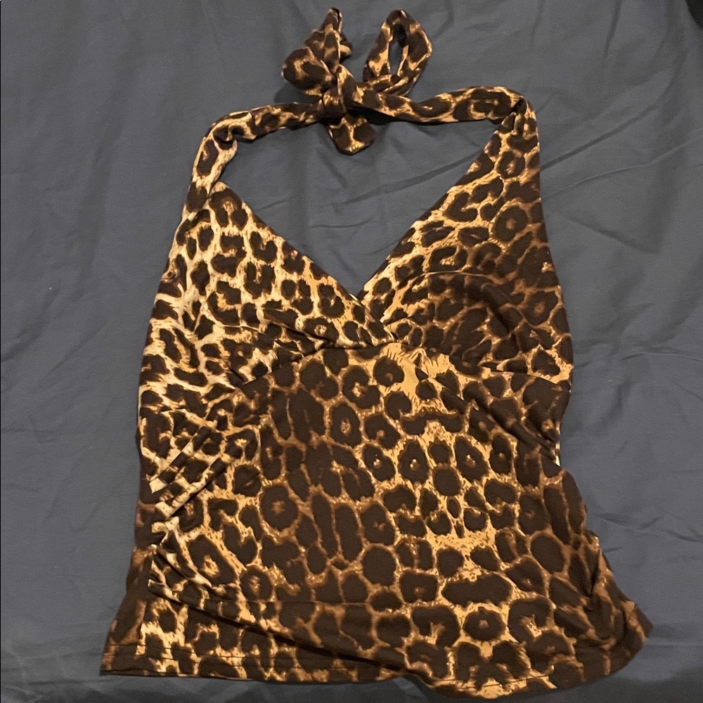 ROMWE Brown Leopard Print Camisole